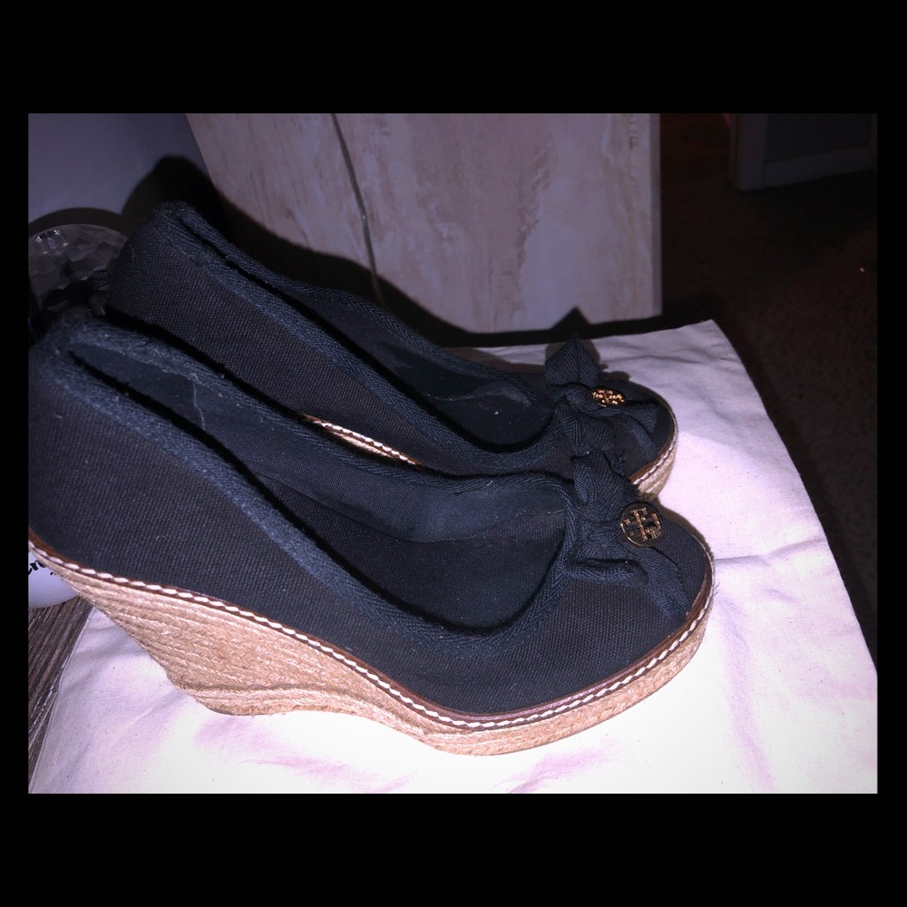 Tory Burch pep toe wedges